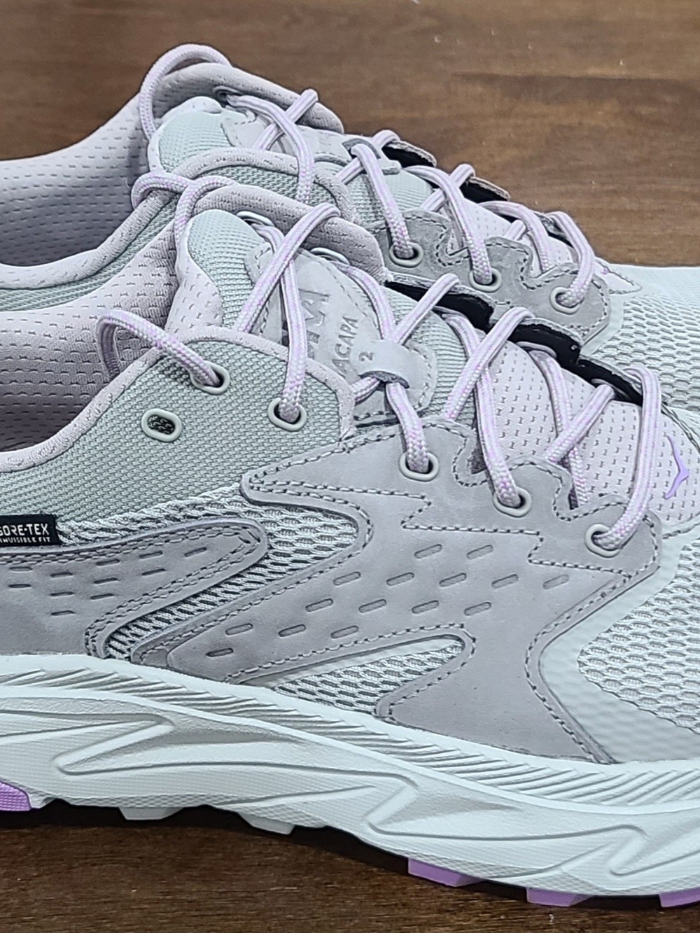 Hoka Anacapa 2 Low Gore-Tex Hiking Shoes Green Purple Women's 9.5